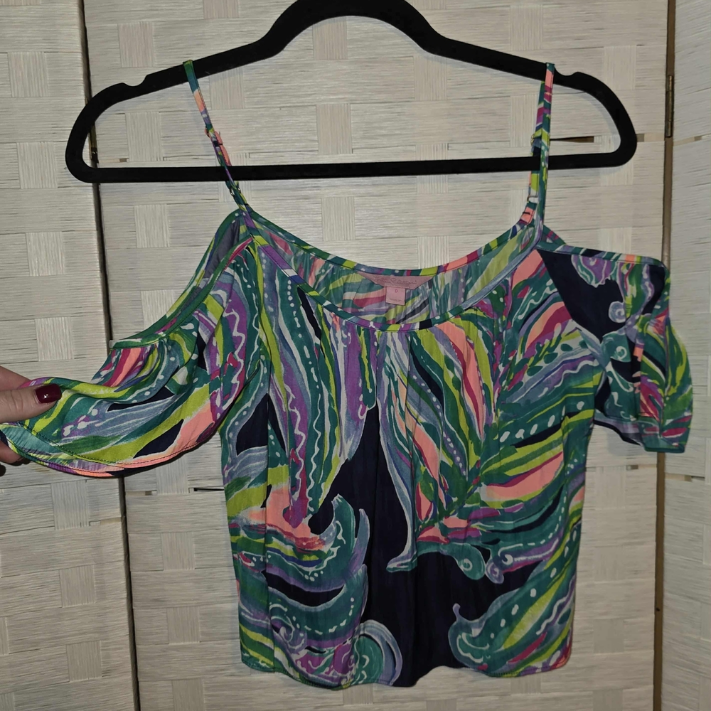 Lilly Pulitzer Multicolor Off-Shoulder Blouse